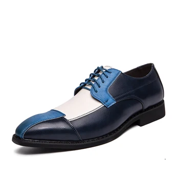 Mens Zapatos de Vestir de Negocios Formales cordones de los Zapatos de Cuero de los Hombres de la Moda de Oxford Zapatos de Italia Diseñador de la Fiesta de la Boda Más el Tamaño de los Zapatos