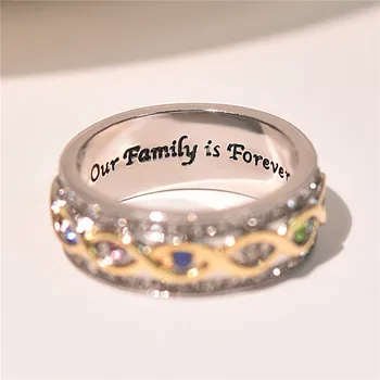 Verano Colorido anillo de la plata Esterlina 925 Bijou AAAAA Cz Piedra Declaración de Fiesta de la Boda Banda de Anillos para las mujeres de los hombres de la Familia de la Joyería