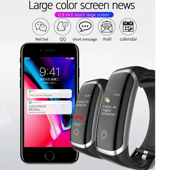 BINSSAW Nuevo Smart Pulseras de los Hombres a prueba de agua de los Relojes Inteligentes de la Frecuencia Cardíaca de Fitness Tracker Pulsera de los Deportes Reloj de Pulsera de IOS a Android