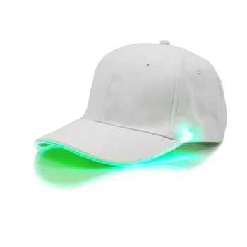 La moda LED Flash de Luz de los Faros Gorra de Béisbol Iluminado LED de Brillo Fiesta del Club de Tela Negra Viajar Sombrero de la gorra de Béisbol de los Faros