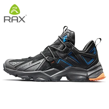 RAX para Hombre de los Deportes de Zapatillas Repelente al Agua Zapatillas de deporte de Caminar al aire libre de los Zapatos de Cuero de la Ejecución de la Zapatilla de deporte de Invierno Cálido Zapatos de Trotar