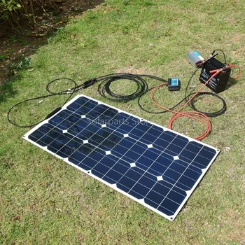 2*150W 5V/12V/24V Flexible Panel solar para RV/Barco/Coche/Casa Solar Batería de 12v 300W Cargador Solar Controlador de