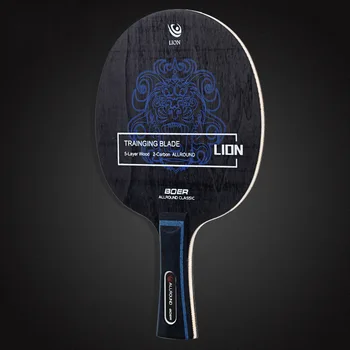 1pc BOER Ping-Pong, Raqueta de Mucho Agarre Ligero de Fibra de Carbono & Grupo de Aril de Fibra de Tenis de Mesa de Hoja de 7 Capas de Tenis de Mesa de Hoja