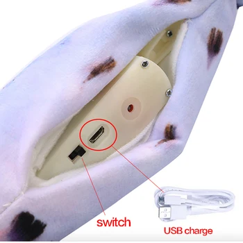 Electrónica Gato Peces de Juguete Eléctrico de Carga USB de Simulación de Pescado Juguetes para Perro Gato Masticar Jugando a Morder gato Suministros
