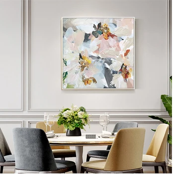 Moderno abstarct pintado a Mano cavnas pintura al óleo paisaje colorido arte de la pared de la imagen del cartel para la sala de estar del dormitorio no enmarcado