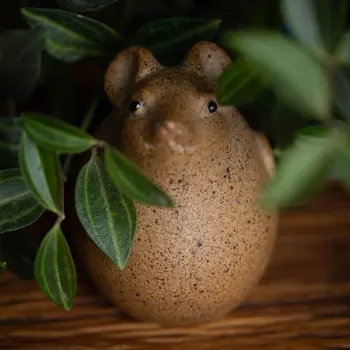 Porcelana 5CM Suerte ratón Té Mascota teaware Accesorios de cerámica hecho a Mano Chino Retro estilo de la Decoración del Hogar, juego de Té