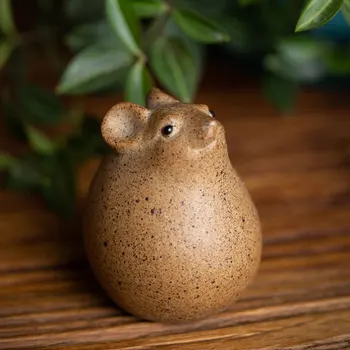 Porcelana 5CM Suerte ratón Té Mascota teaware Accesorios de cerámica hecho a Mano Chino Retro estilo de la Decoración del Hogar, juego de Té