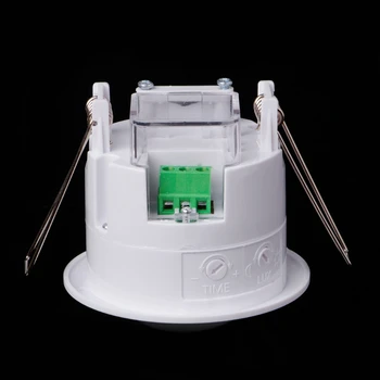 110-240V AC Ajustable 360° de Techo PIR Infrarrojo del Cuerpo del Sensor de Movimiento Detector de Luz de la Lámpara Interruptor B2QB