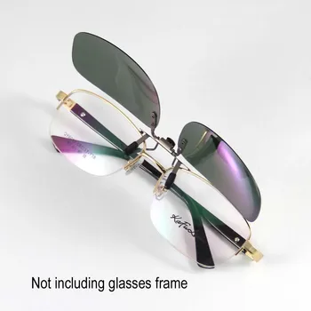 Gafas de sol polarizadas Clip Puede ser plegable Gafas de Sol Clip de Conducción Gafas Polarizadas Clip en las Gafas de sol de Aleación de Puente
