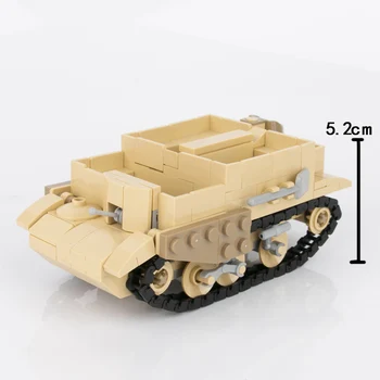 Bloques de construcción de Tanque de la 2 ª guerra mundial Militar Coche Británico Bren Figuras Soldado del Ejército de Piezas de Accesorios para Armas de Ladrillos de Juguetes para los Niños