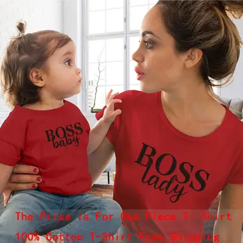 La familia coincidir la Ropa T-shirt de la Madre Y la Hija de Vestir a Linda Carta de impresión T-shirt niños bebé niños casual camiseta