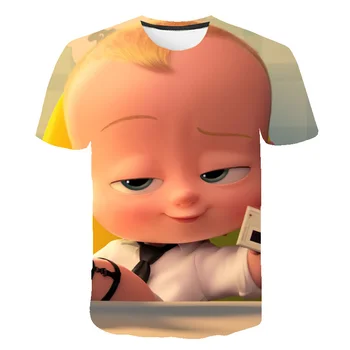 Adolescente de la Impresión en 3D Bebé Jefe de Película camiseta Niños T-shirt Ropa de Niño de Anime de dibujos animados camiseta de Verano para Niños de la Ropa Casual Divertido Superior