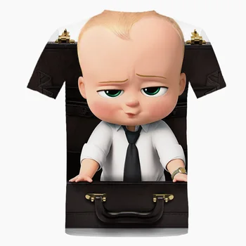 Adolescente de la Impresión en 3D Bebé Jefe de Película camiseta Niños T-shirt Ropa de Niño de Anime de dibujos animados camiseta de Verano para Niños de la Ropa Casual Divertido Superior