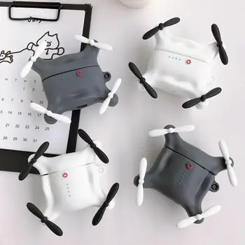 Mini Drone 3D Suave de Silicona para Auriculares Caso de Airpods Pro de la Creatividad Cosas Extrañas Cubierta de Protección para AirPods 2 Caso