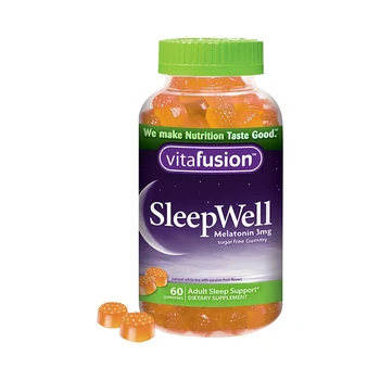 American Vitafusion Melatonina SleepWell Gomitas Sueño De Azúcar En Cápsulas De Melanina Hace Que La Piel Suave De Salud Y Bienestar Dormir Tranquilo