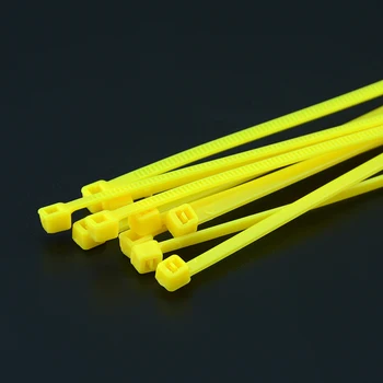 100PCS/Pack Cable de Lazo 3*150 Auto-Bloqueo de cierre de Plástico de colores de Nylon de Alambre de amarre del Cable Zip 3x150mm Ancho de 2.5 MM de Longitud 15CM