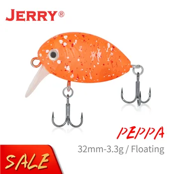 Jerry Peppa Wobbler Señuelo Flotante Mar Señuelos de Pesca 32mm Duro Cebo Artificial Pesca la Pesca en el Mar Crankbait Abordar