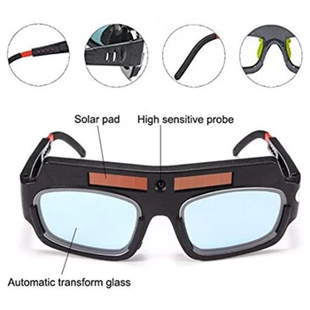 Solar Oscurecimiento Automático de Soldadura de las Gafas de Seguridad de Protección de Soldadura Gafas Casco Anti-Flog puede CSV