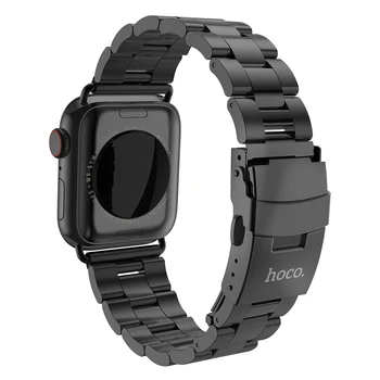 HOCO 2020 Correa de Acero Inoxidable para el Apple Watch SE de Banda de 40 mm, de 44 mm de Doble Mariposa Hebilla de la Correa para yo Ver la Serie 6 5 4 3 2 1