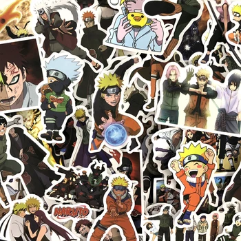 49PCS/set Impermeable Japón Anime Naruto Pegatina Para Coche del ordenador Portátil del Tronco Patineta Guitarra Nevera Mochila Calcomanía de Juguete Pegatinas