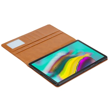 Vintage de lujo de Gamuza de Cuero de la Cubierta Para Samsung Galaxy Tab S5E 10.5 T720 Caso Monedero de la Tarjeta de Soporte Magnético Libro Clásico Flip Case