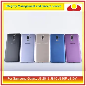 Original Para Samsung Galaxy J8 2018 J810 J810F SM-J810F de la Vivienda de la Batería de la Puerta Trasera Cubierta de la caja del Chasis Shell de Reemplazo J8