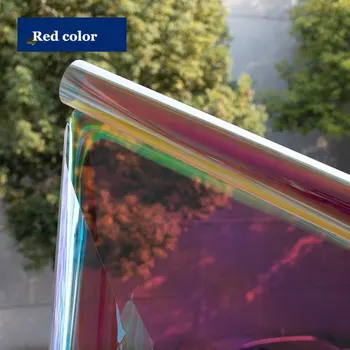 Tamaño personalizado materia prima Auto Adhesiva con Pegamento Iridiscente Película de Vinilo Láser Decorativos Gota-Envío de la Película vidrieras de la Película