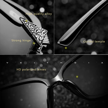 VEITHDIA de las Mujeres gafas de Sol Polarizadas Lente de Gradiente de Lujo de las Señoras del Diseñador de Gafas de sol Gafas de Accesorios Para Mujeres 3068