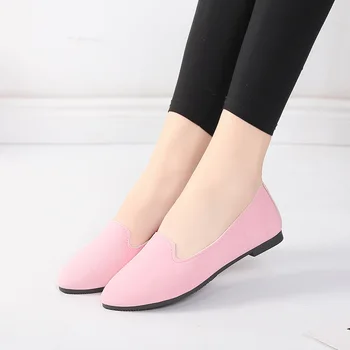 La primavera Verano de las Mujeres Zapatos Planos de Mujer zapatillas de Ballet de Caramelo de Color de Zapatos de las Señoras de Gran Tamaño de Otoño Zapatos Casuales de la Mujer Mocasines WSH2216