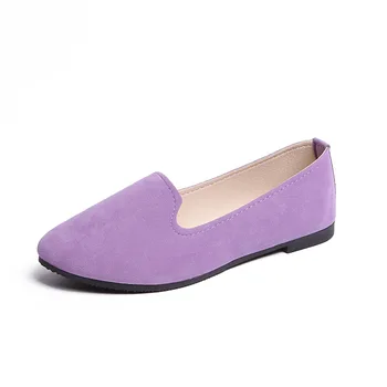 La primavera Verano de las Mujeres Zapatos Planos de Mujer zapatillas de Ballet de Caramelo de Color de Zapatos de las Señoras de Gran Tamaño de Otoño Zapatos Casuales de la Mujer Mocasines WSH2216