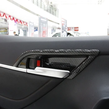 4PCS Interna de la Puerta Manija de la Cubierta Decorativa para Toyota Camry 2017 2018 8 de Fibra de Carbono molduras Interiores de los Accesorios del Coche