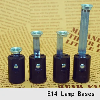 Negro las Bases de la Lámpara E14 de la Vela de la Lámpara de los Titulares de Edison Tapones de rosca Colgante Lámparas de la Luz del Enchufe de BRICOLAJE Accesorios de Luz 12PCS envío gratis