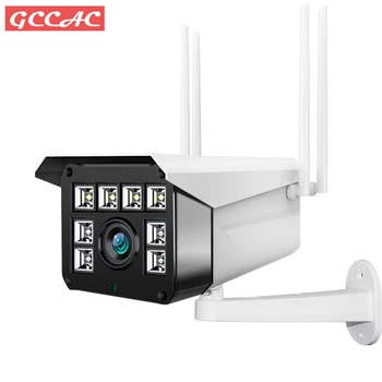 1080P WiFi al aire libre de la Cámara IP Inalámbrica de la Seguridad de la Vigilancia de colores de la Visión Nocturna del CCTV Monitor Inteligente de IA Detección de Wi Fi Cam