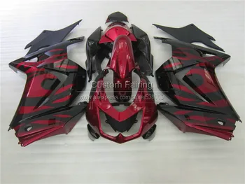 Molde de inyección de plástico ABS kit de Carenado para Kawasaki ninja 250r 2008-EX250 08 09 10 11 12 13 14 rojo negro carenados conjunto BL27