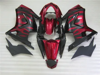 Molde de inyección de plástico ABS kit de Carenado para Kawasaki ninja 250r 2008-EX250 08 09 10 11 12 13 14 rojo negro carenados conjunto BL27