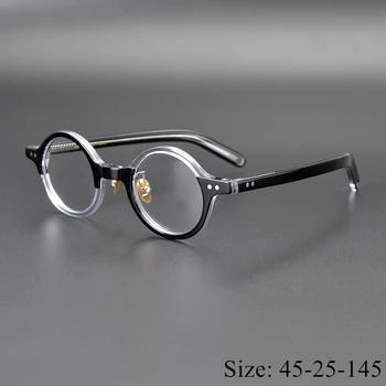 Vintage de la Calidad de Acetato de gafas clásicas de la ronda de marco HP202 gafas de mujeres hombres caja original en caso de prescripción de la lente libre de la nave