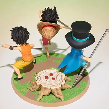Anime ONE PIECE Monkey D. Luffy, Portgas D. Ace, Sabo Figuarts de la Figura de Acción de PVC 9cm Modelo de la Colección de Muñecas Juguetes para los Regalos