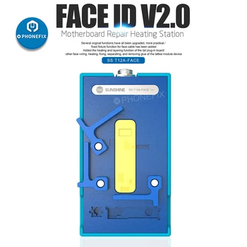 T12A Cara de IDENTIFICACIÓN de la Estación de Calentamiento+de IDENTIFICACIÓN facial V2.0 Calefacción Ranura para Cable de iPhone Sensor de Distancia de Desoldadura de Reparación de la Placa base Precalentador