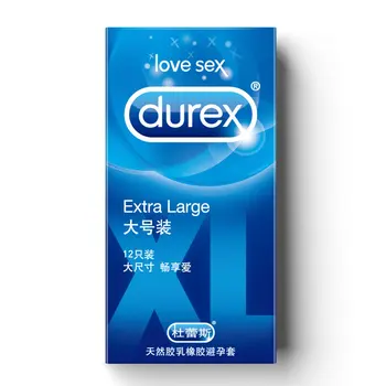 Los Preservativos Durex XL Extra Large 56mm Delgada Instalador Más de Lubricante de Juguetes Sexuales, Látex Natural Pene Manga Polla Productos Para Adultos Perdona