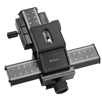 DISPARAR 4 Modo de Enfoque Macro Carril Deslizante para Canon Sony Nikon Pentax Cerca de Disparo de Cabeza del Trípode con un Tornillo de 1/4 para DSLR Cámara