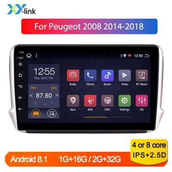 10 pulgadas Android 8.1 Multimedia del Coche reproductor de vídeo Para Peugeot 2008 208 cable 2012-2018 de la radio del coche sistema de Navegación GPS estéreo dvd