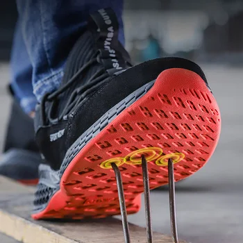 2020 Trabajo Botas De Seguridad Masculino Indestructible Zapatos De Punta De Acero De La Seguridad De Los Zapatos De La Comodidad De Los Zapatos De Los Hombres A Prueba De Pinchazos Trabajo De Zapatillas De Deporte De Los Hombres Botas De
