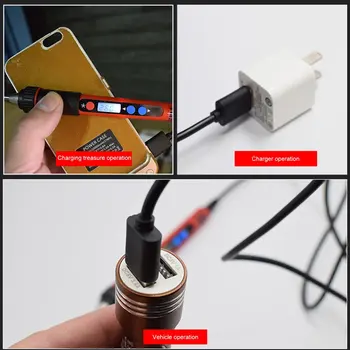 10W 5V USB de Temperatura Ajustable LED Digital de Calefacción Interna Soldador Eléctrico Kits de Herramientas con Soldadura Consejos