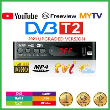 USB2.0 DVB T2 Sintonizador de TV Wifi DVB-T2 Receptor Full-HD 1080P Digital Smart TV BoxSupport MPEG, H. 264 Integrado en ruso manual de Enchufe de la UE