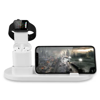 Cargador de Teléfono móvil de guardia Cargador 3 en 1 para iPhone Airpods Pro Apple Watch Xiaomi Huawei Estación de Acoplamiento chargeur