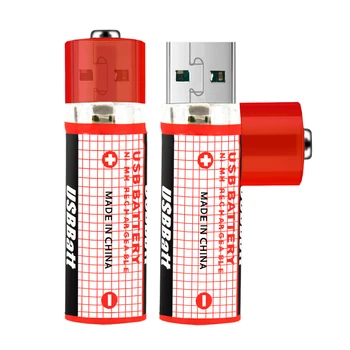 LiitoKala USB Batería AA Nimh AA 1.2 V 1450MAH Batería Recargable NI-MH USB AA 1450MAH para control Remoto, maquinilla de afeitar, el empleo de radio