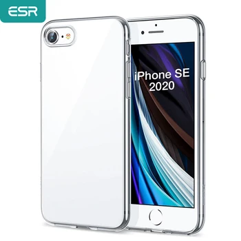 ESR Caso para 2020 iPhone SE 2nd Gen 9/8/7/6 Plus X/XS/XR 11 Pro Max Simple Original de la Cámara de la Cubierta Suave de TPU Transparente Claro Caso