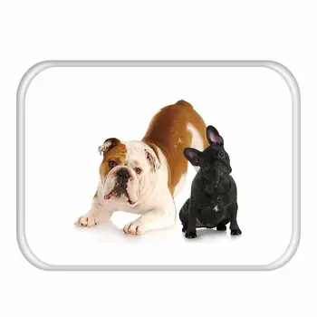 Creativo Bulldog francés felpudo Bulldog Impreso Tela de Franela Tapete Lindo Perro de Decoración para el Hogar antideslizante Estera del Tapis de porte
