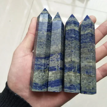 100/120 mm natural lapislázuli varita punto de Chakra piedras y cristales con propiedades curativas obelisco