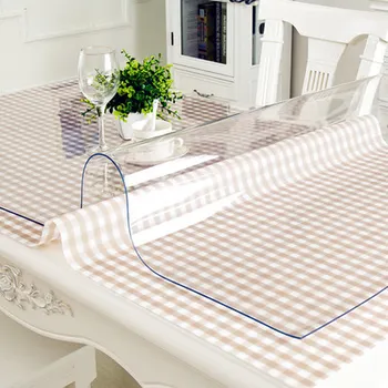 PVC Mantel Transparente D' Impermeable Mantel, Aceite Mantel con Cocina Patrón, Vidrio Paño Suave 1.0 Mm de la cubierta de la mesa